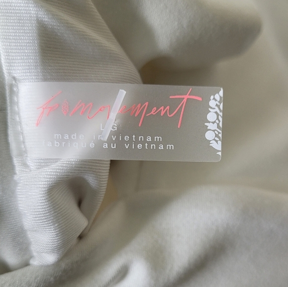 Free People Movement Breathless Romper L White Athleisure Stretch One Piece - Picture 7 of 7